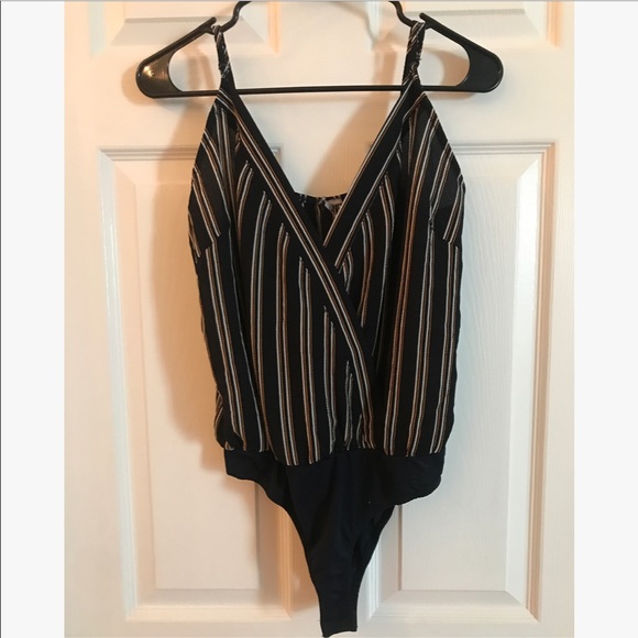 Charlotte Russe Tops - Charlotte Russe navy blue tank top bodysuit